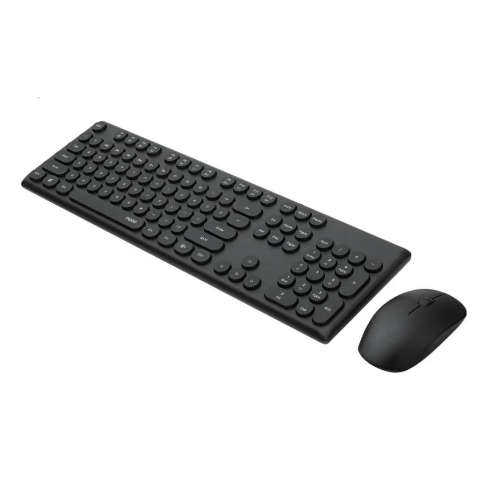 RAPOO X260S Wireless Keyboard & Mouse Combo | 2.4GHz | 10m Range | Retro Round Keys | 1000 DPI