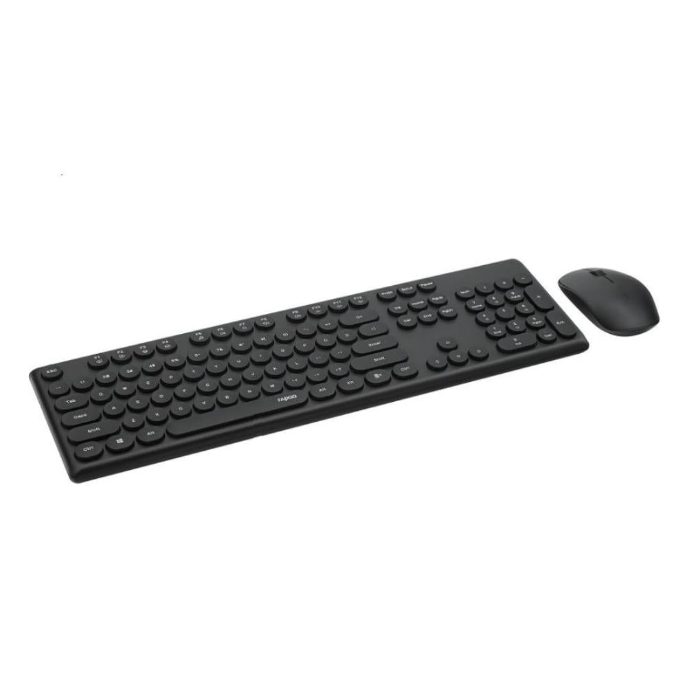 RAPOO X260S Wireless Keyboard & Mouse Combo | 2.4GHz | 10m Range | Retro Round Keys | 1000 DPI