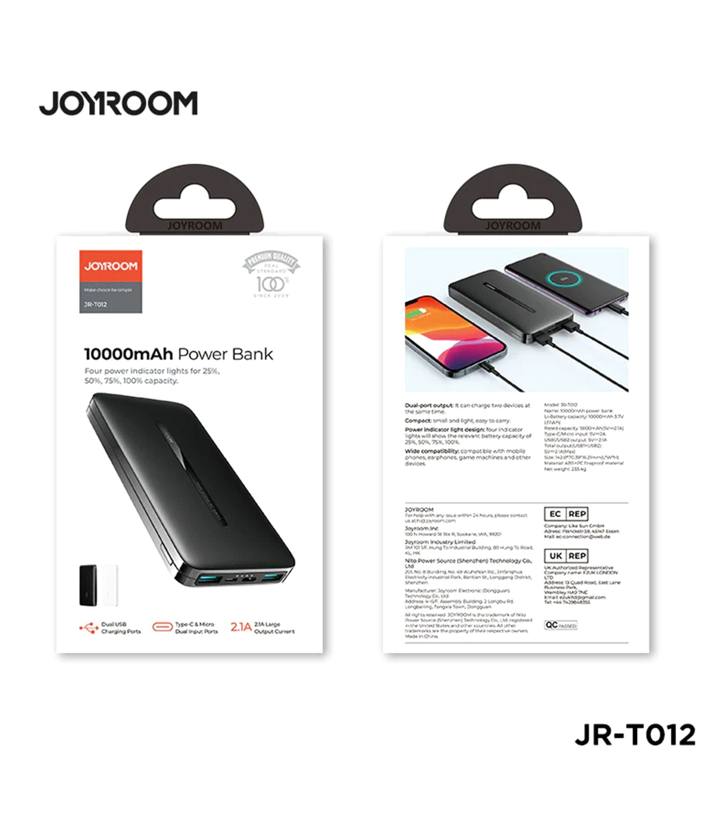 Joyroom JR-T012 Power Bank 10000mAh