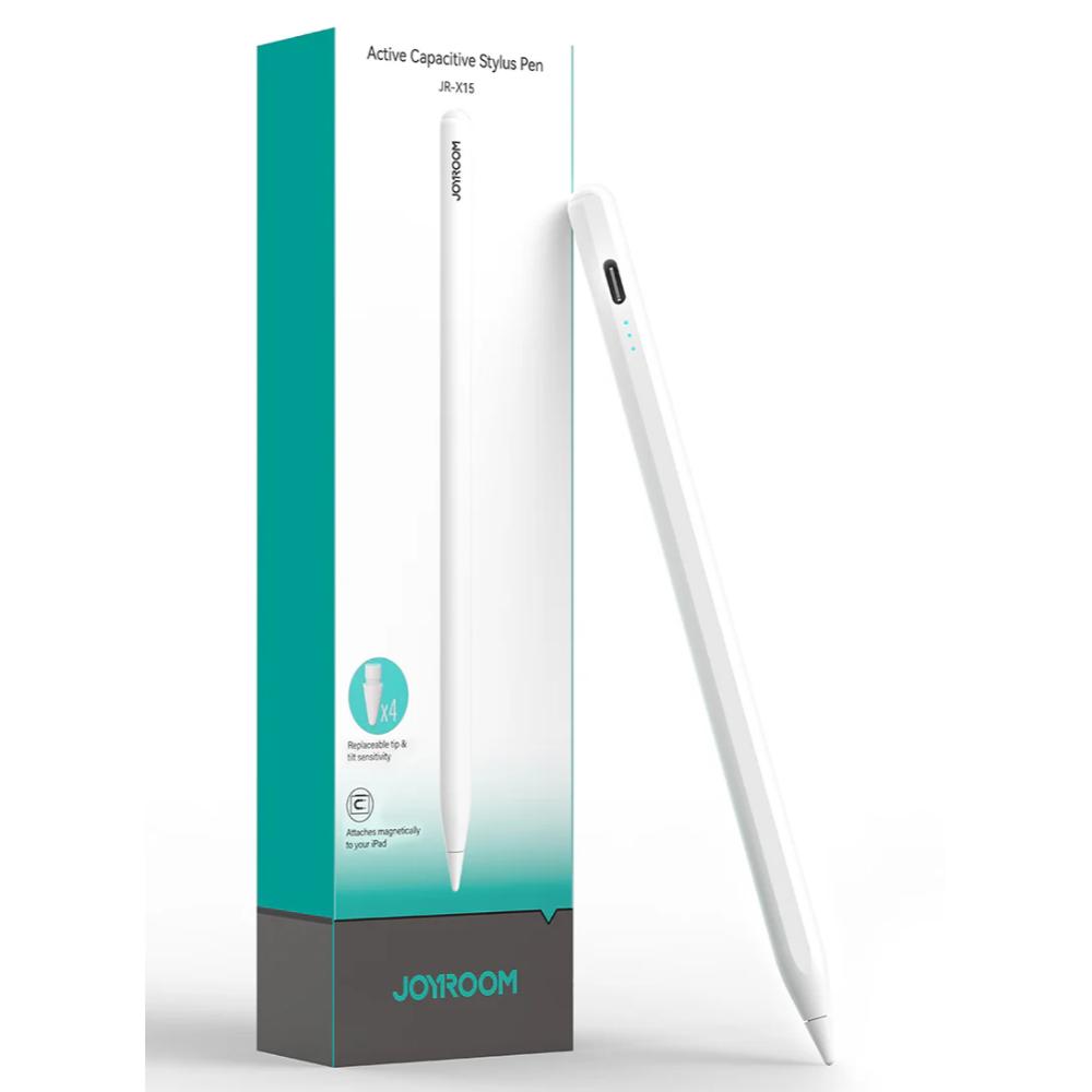 JOYROOM JR-X15 Fast Charge Stylus Pen for Tablets | Nano-Carbon Tip | Palm Rejection | Tilt Sensitivity | Type-C Fast Charge