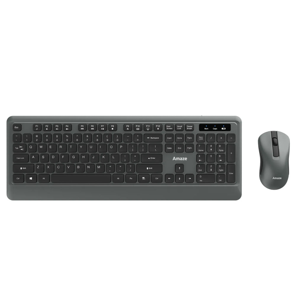 Amaze Probus A745 Wireless Keyboard & Mouse Combo | Comfort Silent Keys | Built-In Palm Rest | Ergonomic Design | 2.4GHz Wireless | For Home & Office Use
