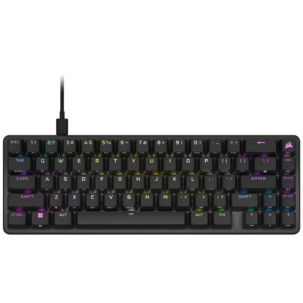 CORSAIR K65 PRO MINI RGB 65% Optical-Mechanical Gaming Keyboard | CORSAIR OPX Switches | 8000Hz Report Rate | 67 Keys | NKRO | 8MB Memory