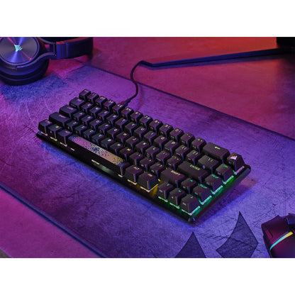 CORSAIR K65 PRO MINI RGB 65% Optical-Mechanical Gaming Keyboard | CORSAIR OPX Switches | 8000Hz Report Rate | 67 Keys | NKRO | 8MB Memory