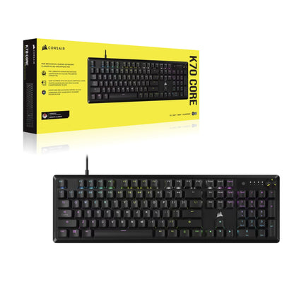 Corsair K70 CORE TKL | Tenkeyless RGB Mechanical Gaming Keyboard with MLX Red V2 Switches