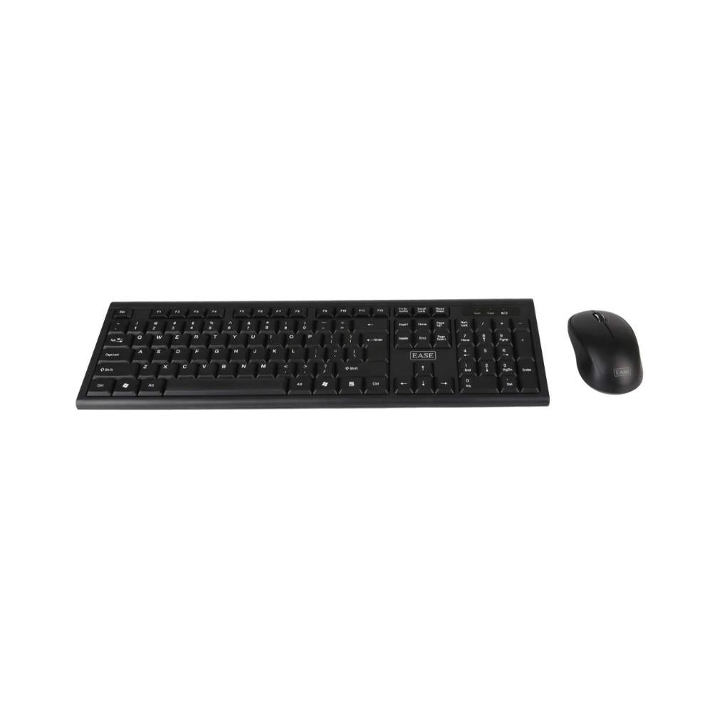 EASE EKM200 Wireless Keyboard and Mouse Combo | 2.4GHz Wireless | Single USB Receiver | 1200 DPI Mouse