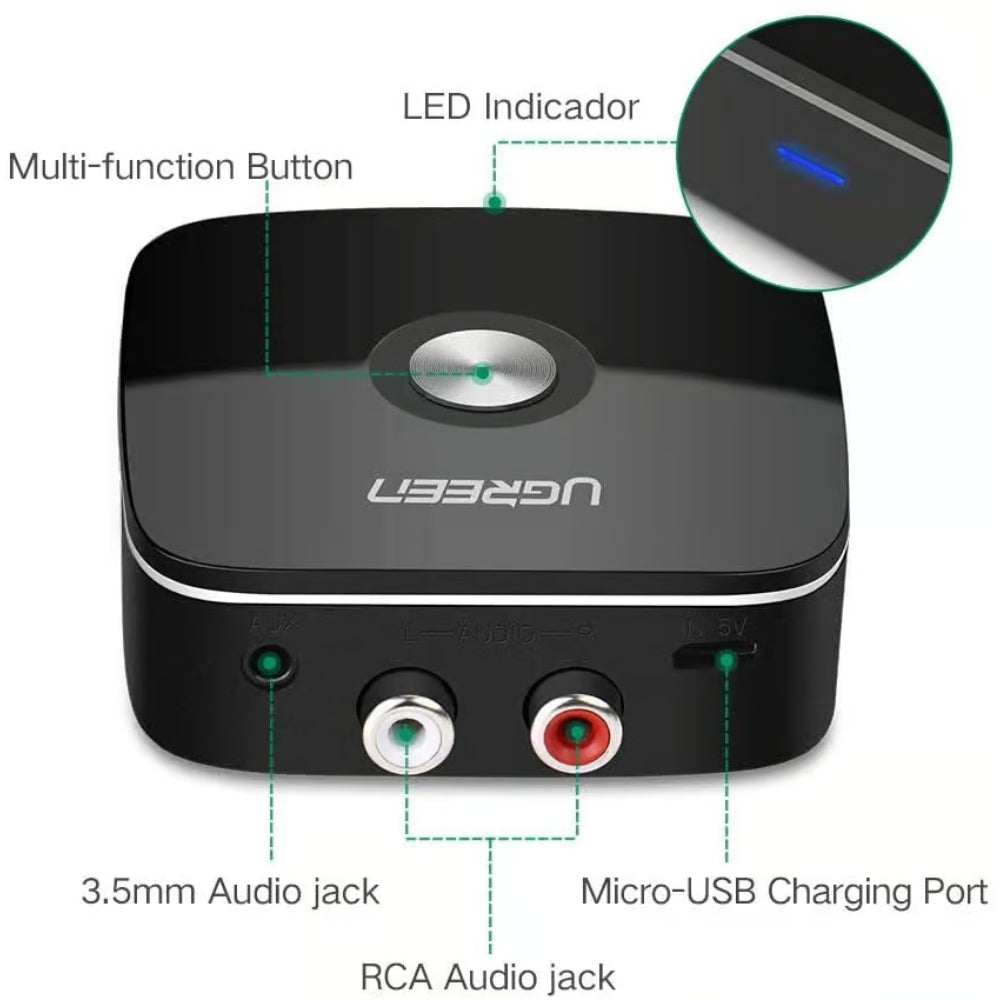 UGREEN 40759 | Wireless Bluetooth 5.0 Audio Receiver