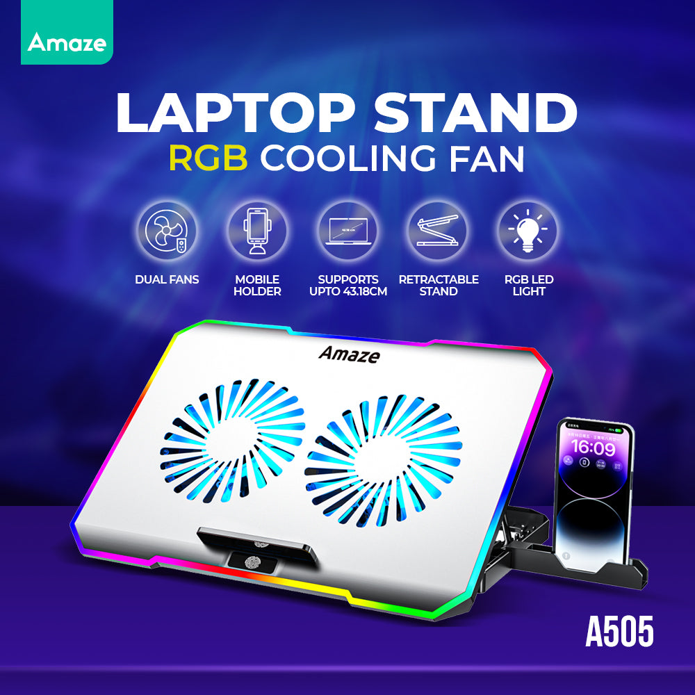 LAPTOP RGB COOLING STAND WITH 2 BIG FANS - A505