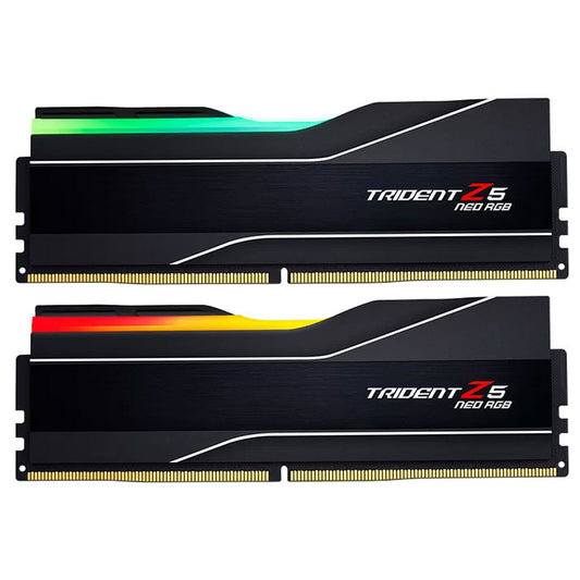 G.Skill Trident Z5 Neo RGB DDR5 Desktop Memory | 64GB (2x32GB) Kit | 6000MT/s | CL36-36-36-96 | 1.35V | AMD EXPO | Matte Black