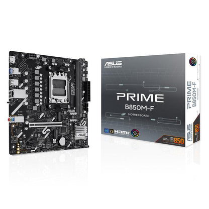 ASUS PRIME B850M-F-CSM AMD AM5 mATX Motherboard | Ryzen 9000/8000/7000 | 128GB DDR5 | 8400+MHz (OC) | 1Gb LAN | HDMI