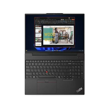 LENOVO THINKPAD E16 GEN 2 | INTEL® CORE ULTRA 5-125U (UP TO 4.3GHZ) | 8GB RAM | 512GB SSD | 16.0″ WUXGA DISPLAY | BLACK | DOS | 1 YEAR LOCAL WARRANTY