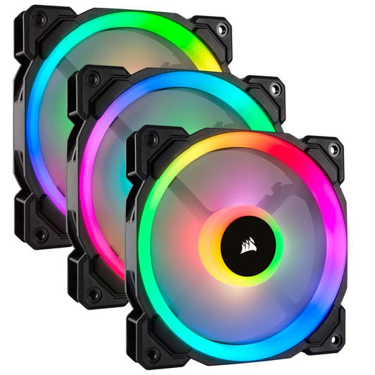 Corsair LL120 RGB | 120mm Dual Light Loop RGB PWM Fans (3-Pack with Lighting Node PRO)