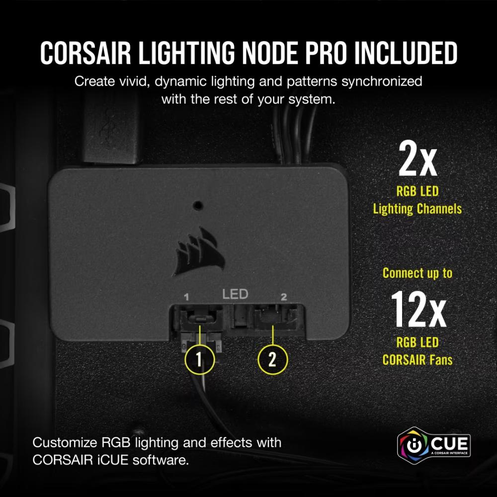Corsair LL120 RGB | 120mm Dual Light Loop RGB PWM Fans (3-Pack with Lighting Node PRO)