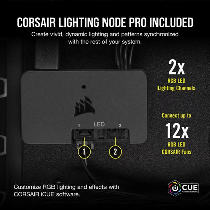 Corsair LL120 RGB | 120mm Dual Light Loop RGB PWM Fans (3-Pack with Lighting Node PRO)