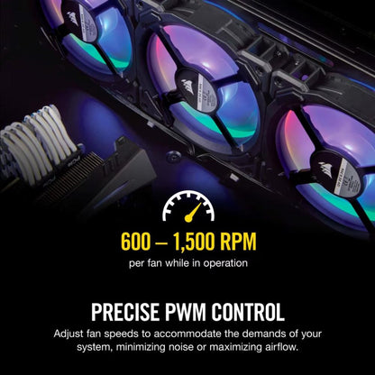 Corsair LL120 RGB | 120mm Dual Light Loop RGB PWM Fans (3-Pack with Lighting Node PRO)