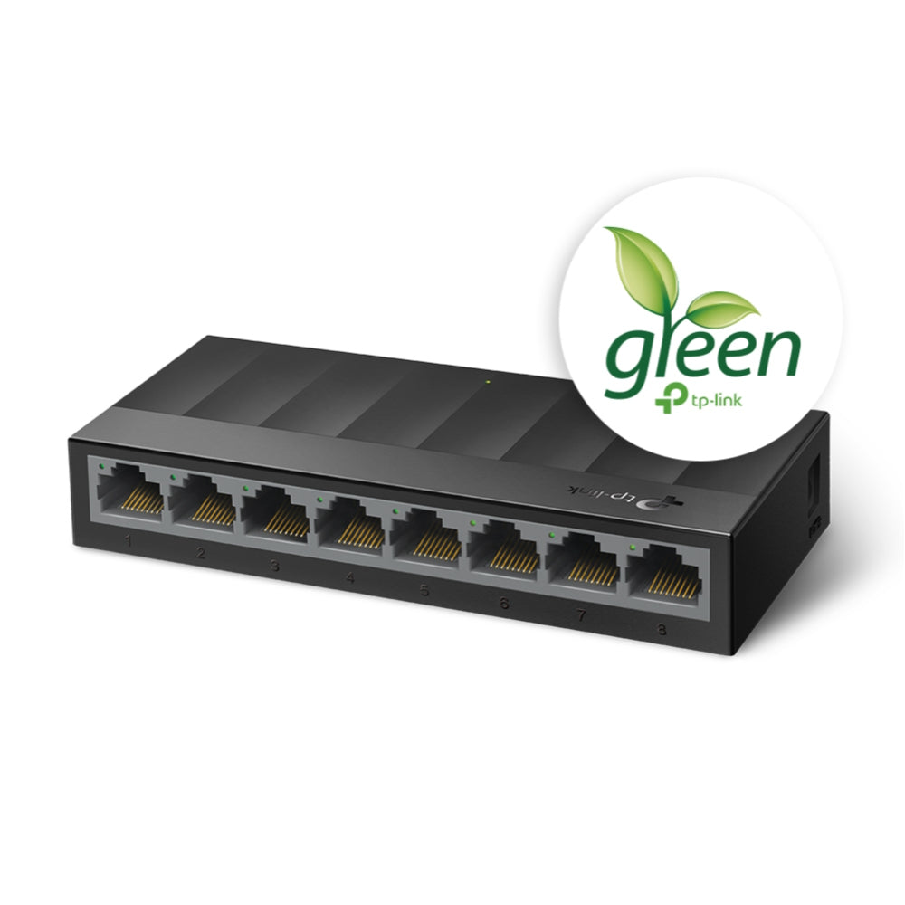 TP-Link LS1008G 8-Port Gigabit Desktop Switch | High-Speed, Eco-Friendly, and Silent Network Expansion