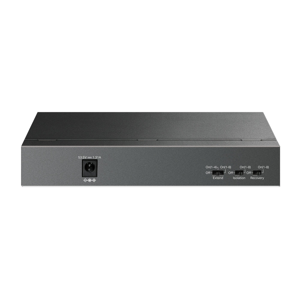 TP-Link LS109P 9-Port 10/100Mbps Desktop Switch with 8-Port PoE+ | Long-Range Power, Secure Traffic Isolation, and Silent Operation