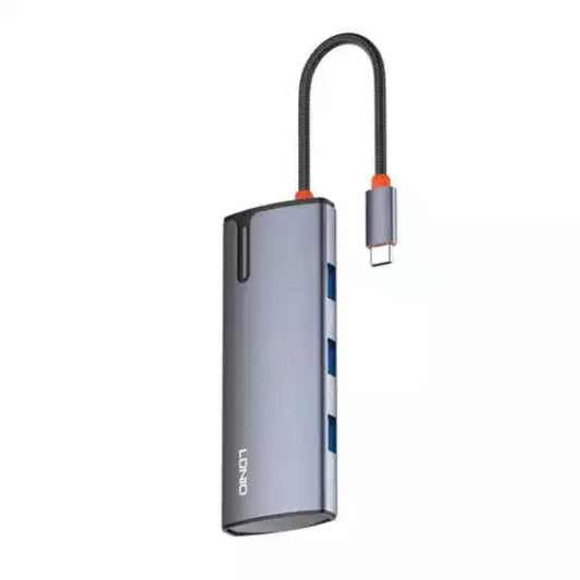 LDNIO DS-15U | 5-in-1 USB-C Dock Station, 100W PD Charging, 4× USB 3.0 Ports, Smart IC, Compact Design