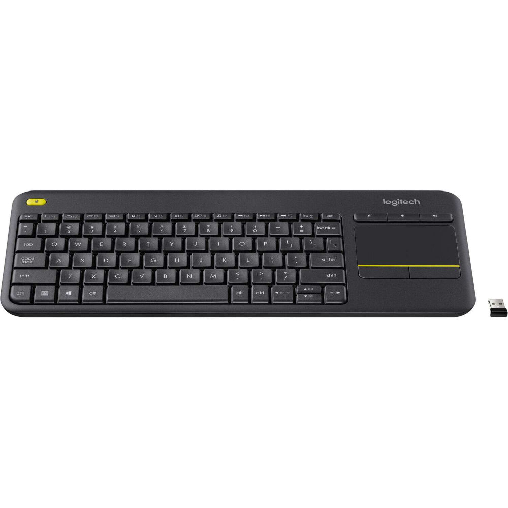 Logitech K400 Plus Wireless Touch Keyboard | Built-In Touchpad | 10m Wireless Range | Plug-and-Play USB Receiver | Media-Friendly Layout | 18-Month Battery Life