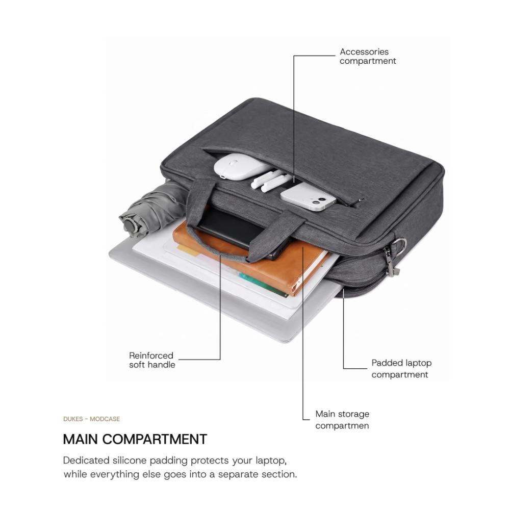 DUKES MODCASE 29L Laptop Bag | Tech-Chic Design | Dedicated Computer Compartment | Dual-Zip Main Compartment | Trolley Sleeve