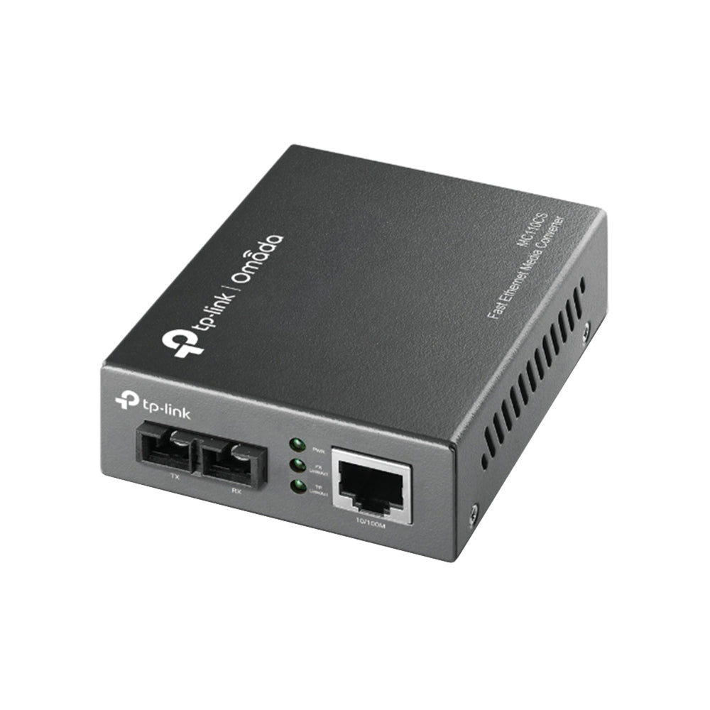 TP-Link MC110CS 10/100Mbps Single-Mode Media Converter | Reliable Ethernet-to-Fiber Conversion up to 20km