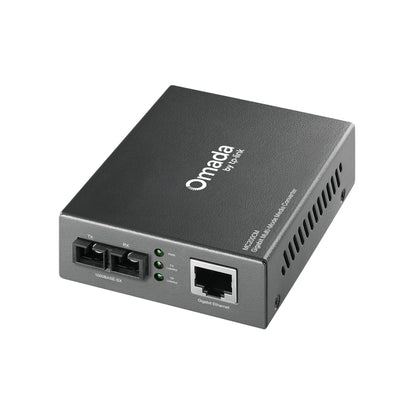 TP-Link MC200CM Omada Gigabit Multi-Mode Media Converter | Short-Range Fiber Extension with Gigabit Speed and Hot-Swap Flexibility