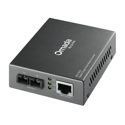 TP-Link MC210CS Omada Gigabit Single-Mode Media Converter | Long-Distance Fiber Extension with Gigabit Speed and Auto-Negotiation