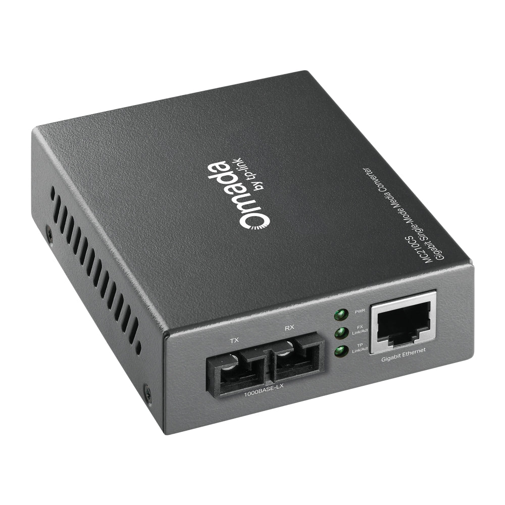 TP-Link MC210CS Omada Gigabit Single-Mode Media Converter | Long-Distance Fiber Extension with Gigabit Speed and Auto-Negotiation