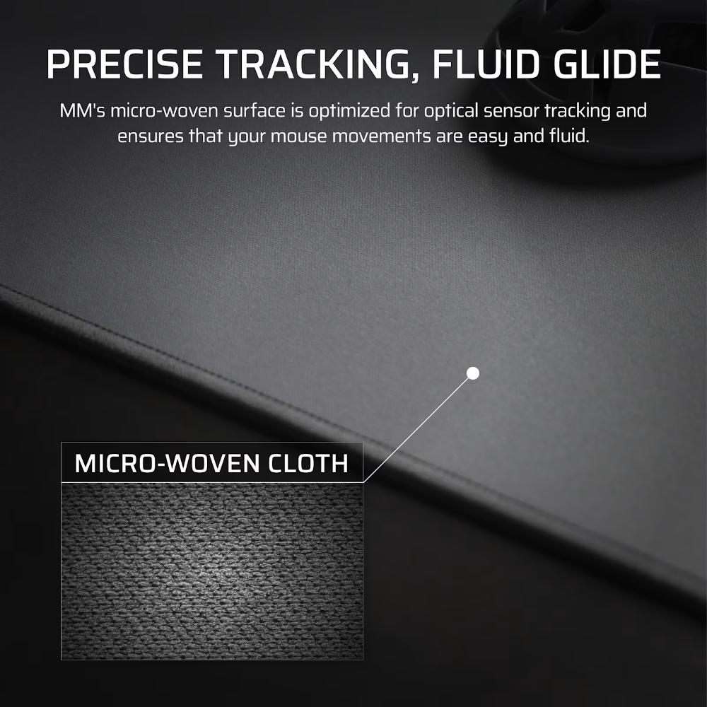 CORSAIR MM Anti-fray Cloth Gaming Mouse Pad – 3XL | Micro-Woven Surface | Anti-Fray Stitched Edges | Natural Rubber Base | Gray