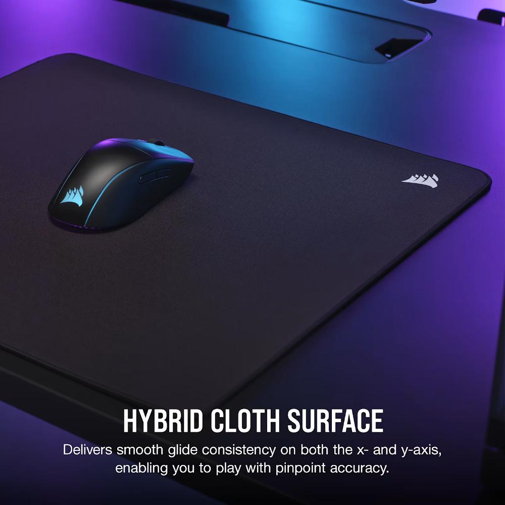 CORSAIR MM500 v2 Hybrid Cloth Gaming Mouse Pad – Large | High-Density Hybrid Cloth Surface | Spill-Proof Coating | Anti-Fray Edges | 450 × 400mm