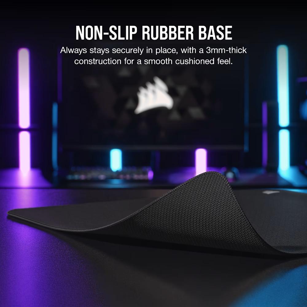 CORSAIR MM500 v2 Hybrid Cloth Gaming Mouse Pad – Large | High-Density Hybrid Cloth Surface | Spill-Proof Coating | Anti-Fray Edges | 450 × 400mm