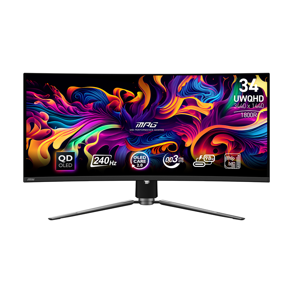 MSI MPG 341CQPX QD-OLED | 34" UWQHD 240Hz Curved Gaming Monitor