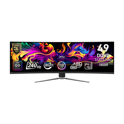 MSI MPG 491CQPX QD-OLED | 49" DQHD 240Hz Curved Gaming Monitor