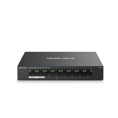 TP-Link MS108GP 8-Port Gigabit Desktop Switch with 7-Port PoE+ | High-Speed, Long-Range Power and Data for Smart Network Expansion