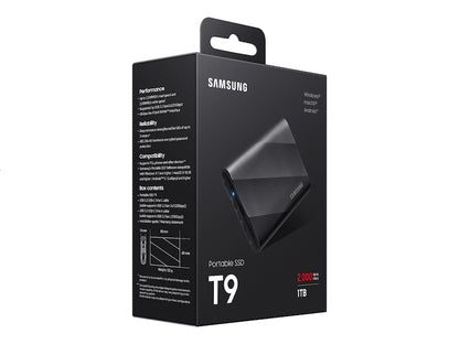 SAMSUNG T9 Portable SSD USB 3.2 Gen2x2 2TB