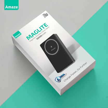 Amaze Maglite A245 | 10000mAh Magnetic Wireless Power Bank (15W MagSafe + 20W Wired Fast Charging, Type-C)
