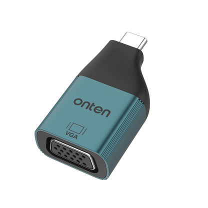 Onten UC105 | USB-C to VGA Adapter | 2K@60Hz Output | Plug & Play | Compact Design | For Laptops, Tablets, Smartphones, Projectors, Monitors
