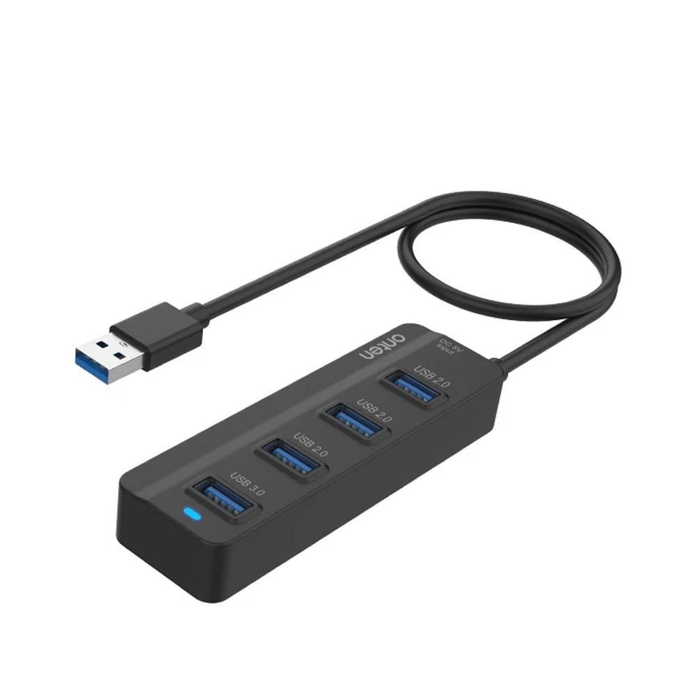 Onten 2305 | USB 3.0 4-Port Hub | 1× USB 3.0 + 3× USB 2.0 | 5Gbps Transfer Speed | USB-C Power Input | Plug & Play | For Flash Drives, HDDs, Keyboards, Mice, Printers