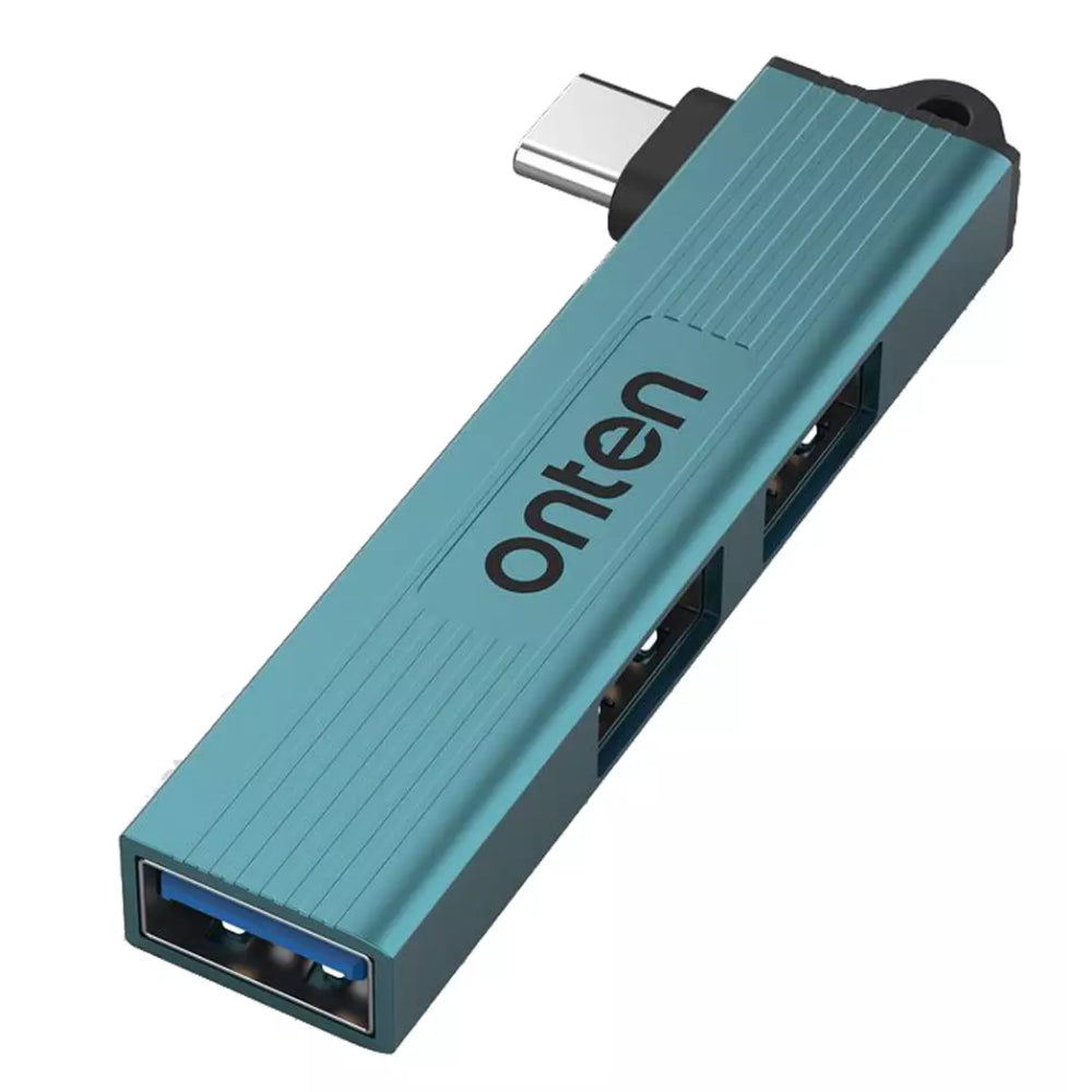 Onten OTN-UC51 | USB-C to 3-Port USB-A Hub | High-Speed Data Transfer | Compact Design | Aluminum Alloy Shell | Plug & Play | For Flash Drives, HDDs, Keyboards, Mice, Printers