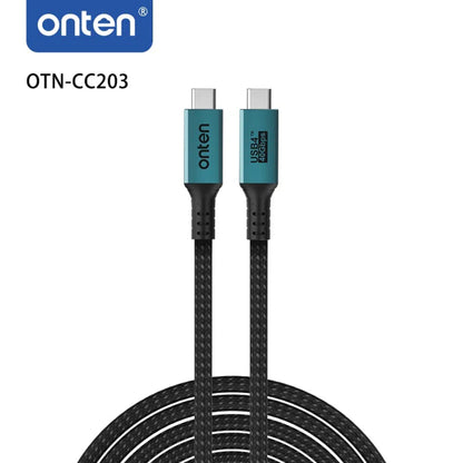 ONTEN CC203 | USB4 / Thunderbolt 4 Cable | 1 Meter | 40Gbps Data | 100W PD Charging | 8K Video | E-Marker Chip | For MacBook, Surface, Dell XPS, HP Spectre, USB-C Devices