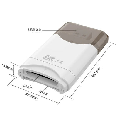 Onten OTN-KSS-C1 | Dual SD Card Reader | USB-C + USB-A | USB 3.2 Gen 1 | SD + microSD | 5Gbps Transfer | Plug & Play | For MacBook, Surface, Dell XPS, HP Spectre, PCs, Android Phones