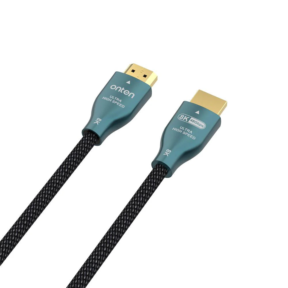 Onten OTN-HD181 | HDMI 2.1 Male to Male Cable | 8K@60Hz / 4K@120Hz | Ultra HD | 48Gbps Bandwidth | Dynamic HDR | eARC | 3m / 5m | Black | For TVs, Monitors, Consoles, Laptops