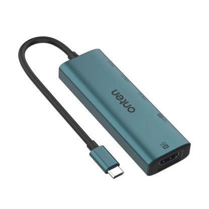 Onten UC126 | USB-C to Dual HDMI Adapter + PD 3.0 + USB 2.0 × 2 | 4K@30Hz HDMI | Plug & Play | For MacBook, Surface, Dell XPS, HP Spectre, USB-C Laptops/Tablets
