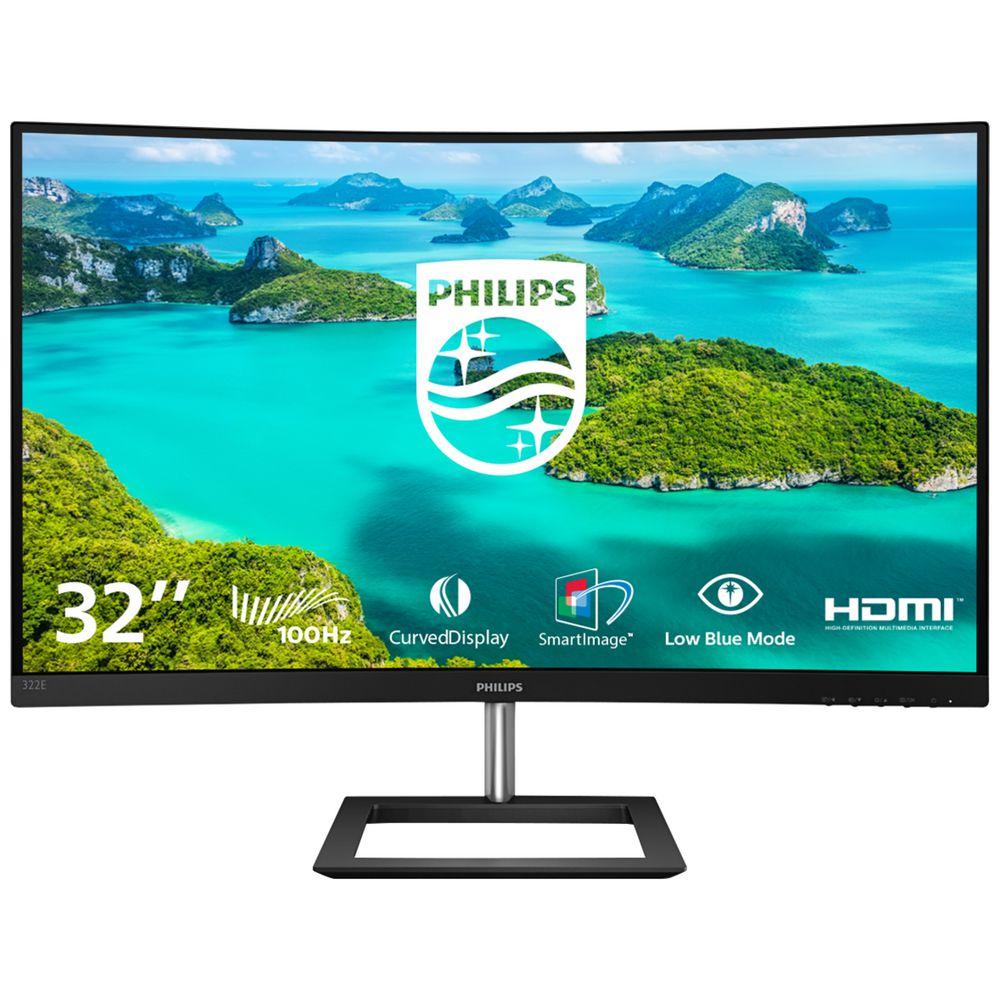 Philips E-Line 322E1CB | 31.5" Curved FHD Monitor | 100Hz | 1ms MPRT | VA Panel | Adaptive Sync | HDMI + DP + VGA