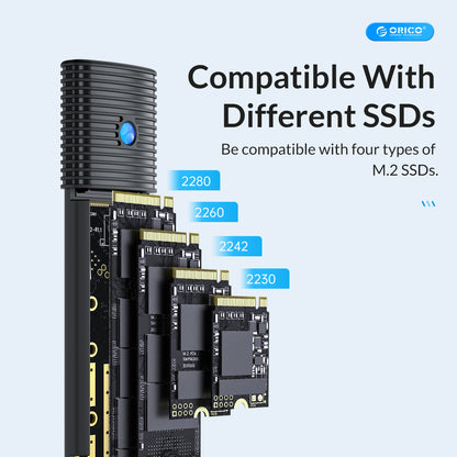 ORICO PWM2-G2 SSD M.2 NVMe Hard Drive Enclosure | USB 3.2 Gen 1 | 5Gbps