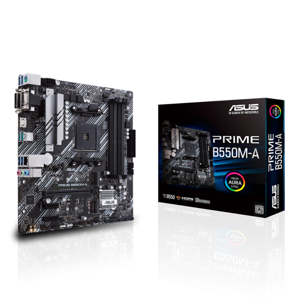 ASUS PRIME B550M-A D4 Micro-ATX Motherboard | Stable Power Meets AMD Ryzen Performance