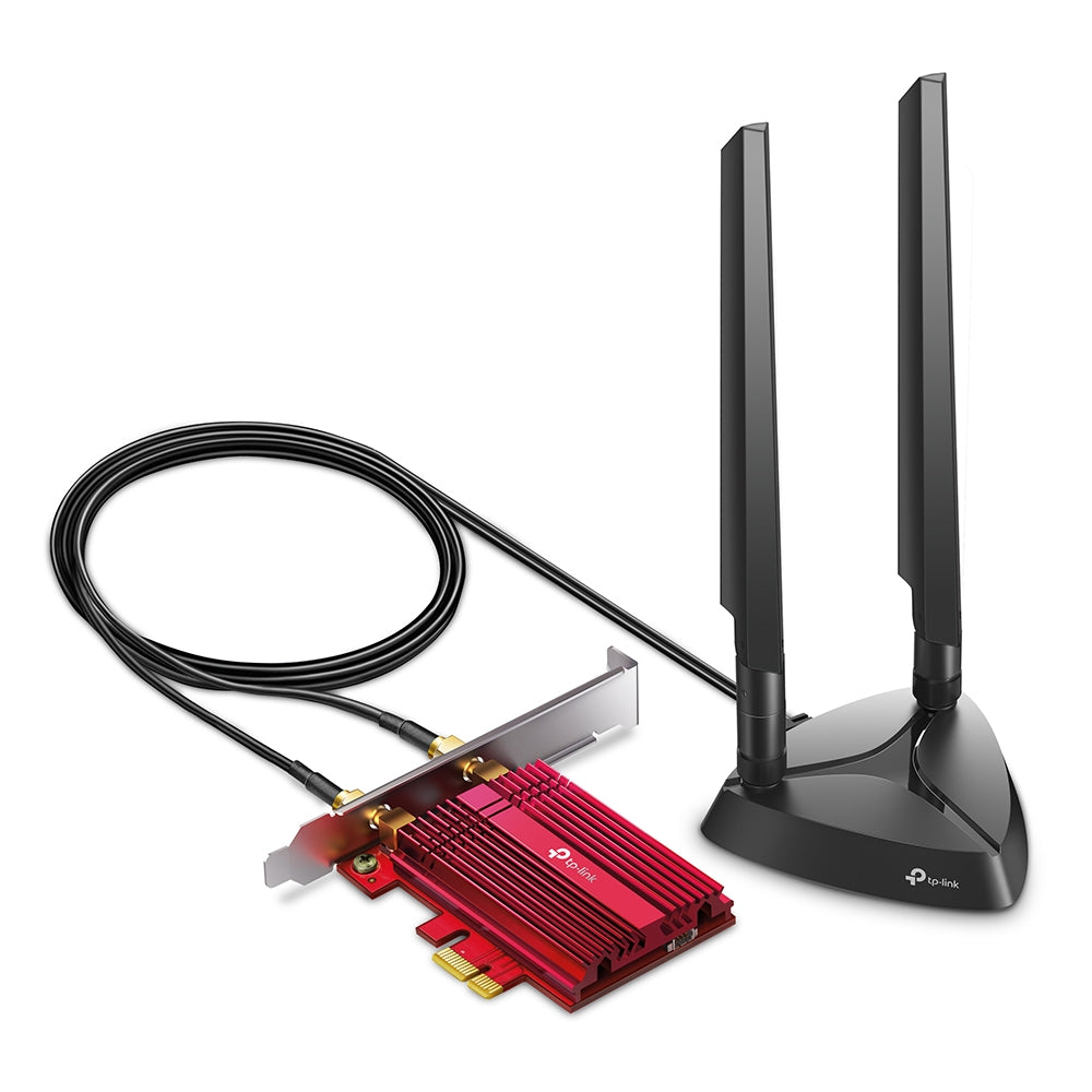TP-Link Archer TXE75E AXE5400 Wi-Fi 6E Bluetooth 5.3 PCIe Adapter | Tri-Band Wi-Fi 6E + Bluetooth Upgrade with Premium Engineering and WPA3 Security