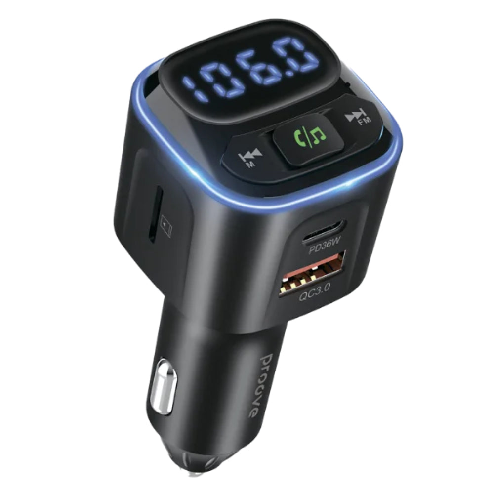 Proove FM Launcher Luxor 30W Car Charger | Elegant In‑Car Charging & Audio Solution