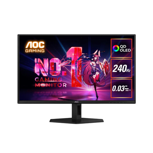 AOC Q27G40ZDF | 27" QD-OLED Gaming Monitor | QHD 1440p | 240Hz | 0.03ms | HDR10 | Adaptive Sync