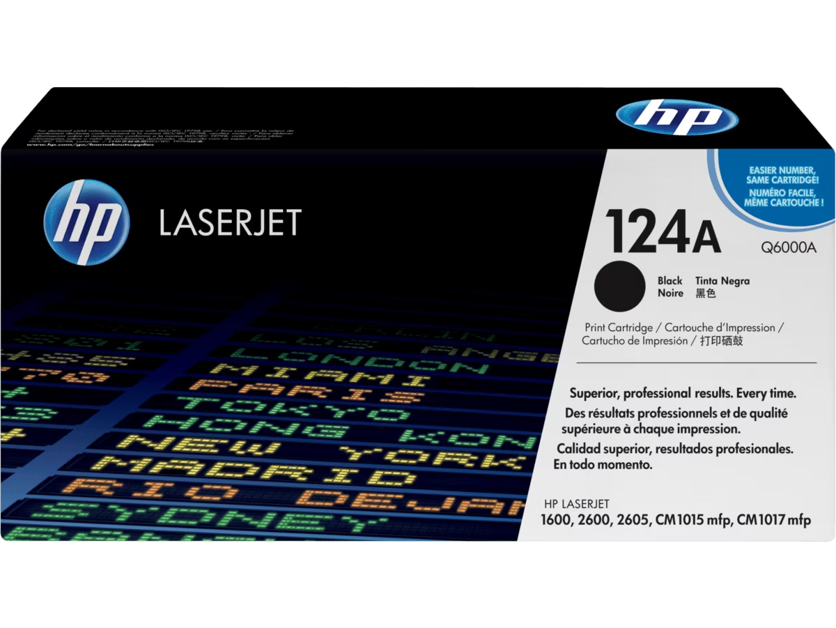 HP 124A Black Original LaserJet Toner Cartridge | Q6000A