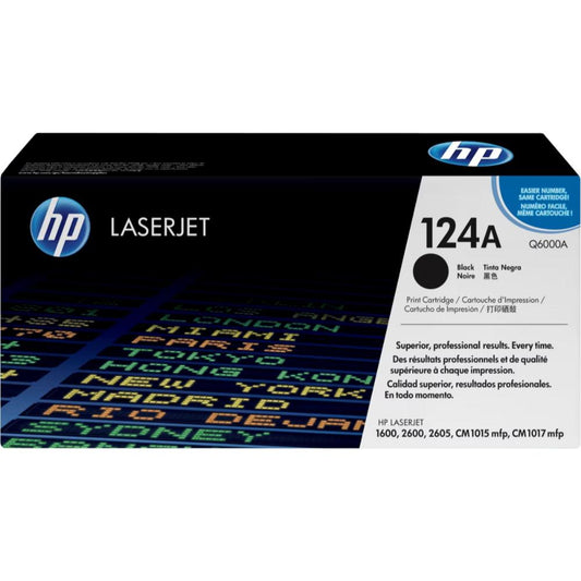 HP 124A Black Original LaserJet Toner Cartridge | Q6000A